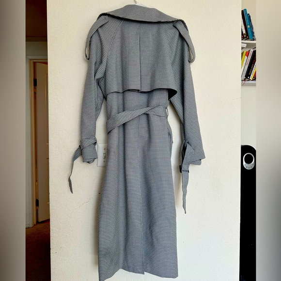 Topshop 
Cortez Classic Lined  Long Trench Coat
Belted Plaid Checkered - Picture 3 of 5